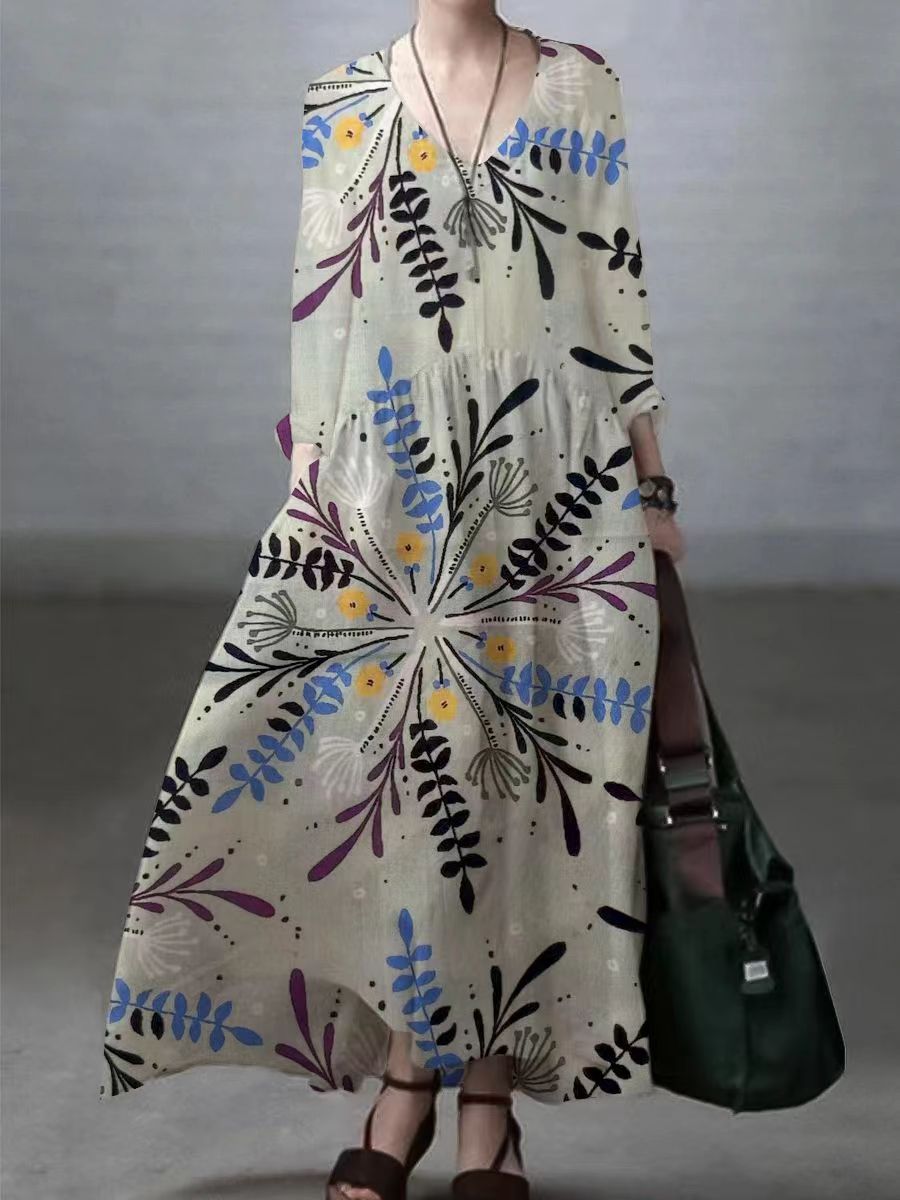 XXXL / Floral-leaves